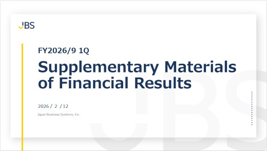 FY2026/9 1Q Supplementary Materials of Financial Results